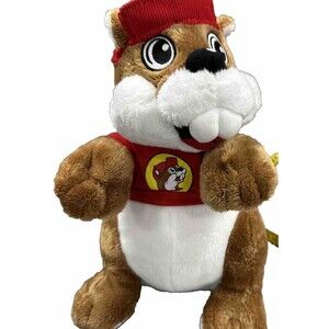 Buc-ee's 10" Plush Beaver Mascot Stuffed Animal by JAAG Red Shirt Cap
